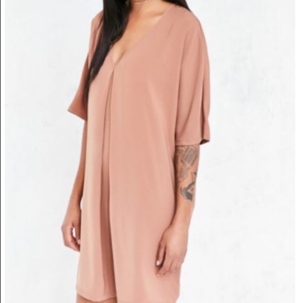 Silence + Noise Pleat Front Cocoon Mini Dress